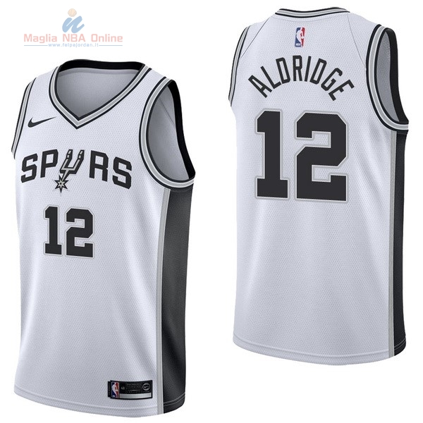 Acquista Maglia NBA Nike San Antonio Spurs #12 LaMarcus Aldridge Bianco Association