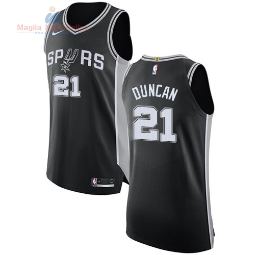 Acquista Maglia NBA Nike San Antonio Spurs #21 Tim Duncan Nero Icon