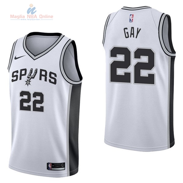 Acquista Maglia NBA Nike San Antonio Spurs #22 Rudy Gay Bianco Association