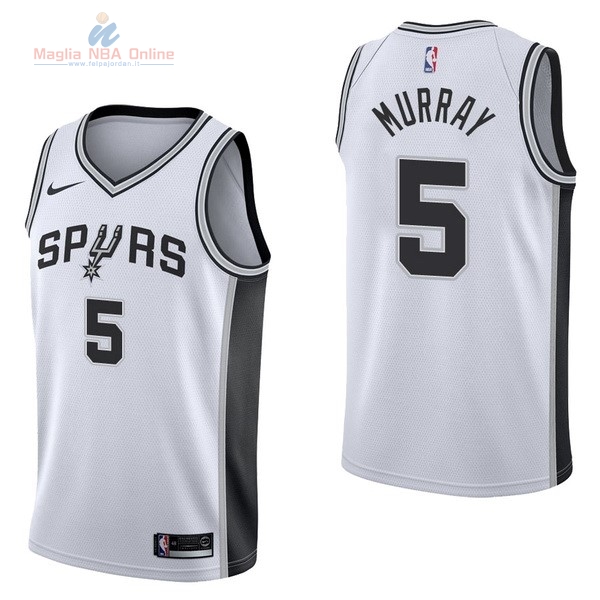 Acquista Maglia NBA Nike San Antonio Spurs #5 Dejounte Murray Bianco Association