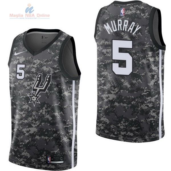 Acquista Maglia NBA Nike San Antonio Spurs #5 Dejounte Murray Nike Camouflage Città