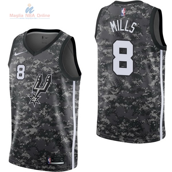 Acquista Maglia NBA Nike San Antonio Spurs #8 Patty Mills Nike Camouflage Città