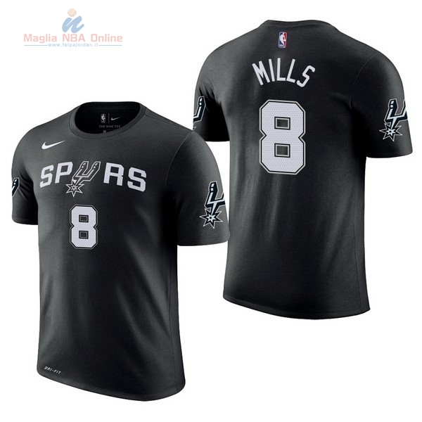 Acquista Maglia NBA Nike San Antonio Spurs Manica Corta #8 Patty Mills Nero