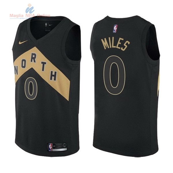 Acquista Maglia NBA Nike Toronto Raptors #0 CJ Miles Nike Nero Città
