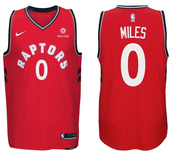 Acquista Maglia NBA Nike Toronto Raptors #0 CJ Miles Rosso