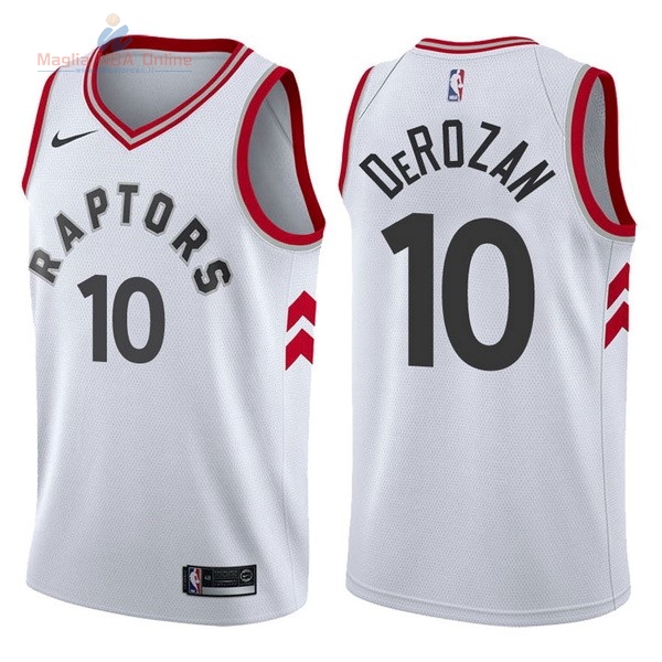 Acquista Maglia NBA Nike Toronto Raptors #10 DeMar DeRozan Bianco Association