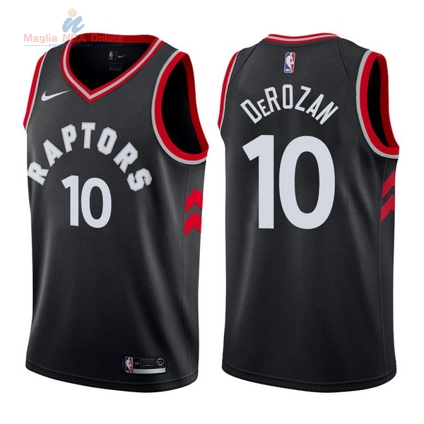 Acquista Maglia NBA Nike Toronto Raptors #10 DeMar DeRozan Nero Statement