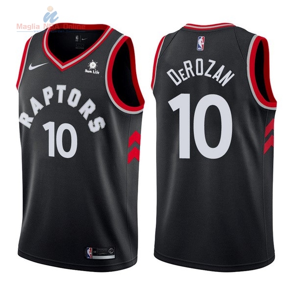 Acquista Maglia NBA Nike Toronto Raptors #10 DeMar DeRozan Nero