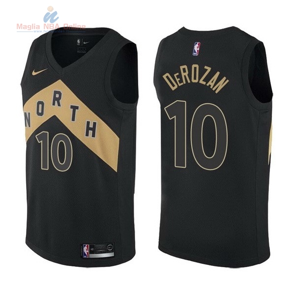 Acquista Maglia NBA Nike Toronto Raptors #10 DeMar DeRozan Nike Nero Città