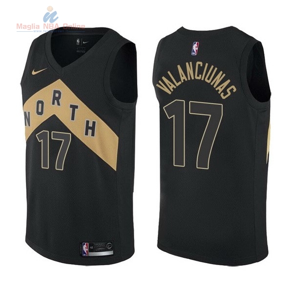 Acquista Maglia NBA Nike Toronto Raptors #17 Jonas Valanciunas Nike Nero Città