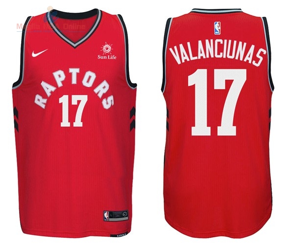 Acquista Maglia NBA Nike Toronto Raptors #17 Jonas Valanciunas Rosso