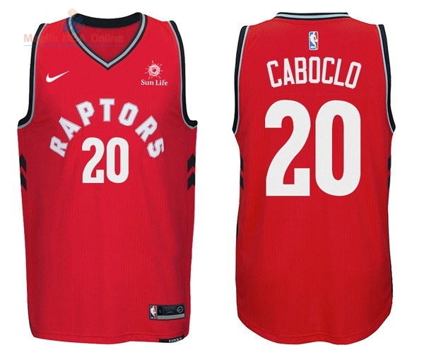 Acquista Maglia NBA Nike Toronto Raptors #20 Marroneo Caboclo Rosso