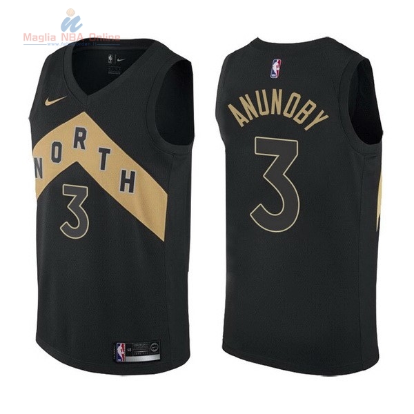 Acquista Maglia NBA Nike Toronto Raptors #3 OG Anunoby Nike Nero Città