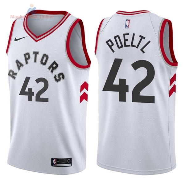 Acquista Maglia NBA Nike Toronto Raptors #42 Jakob Poeltl Bianco Association