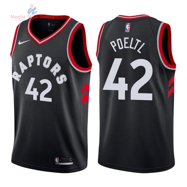 Acquista Maglia NBA Nike Toronto Raptors #42 Jakob Poeltl Nero Statement