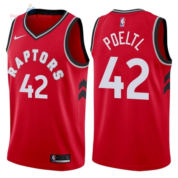 Acquista Maglia NBA Nike Toronto Raptors #42 Jakob Poeltl Rosso Icon