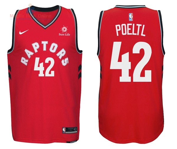 Acquista Maglia NBA Nike Toronto Raptors #42 Jakob Poeltl Rosso