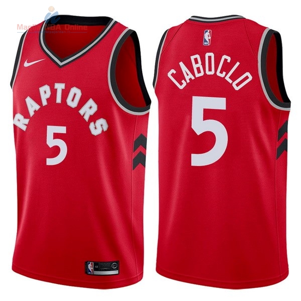 Acquista Maglia NBA Nike Toronto Raptors #5 Marroneo Caboclo Rosso Icon