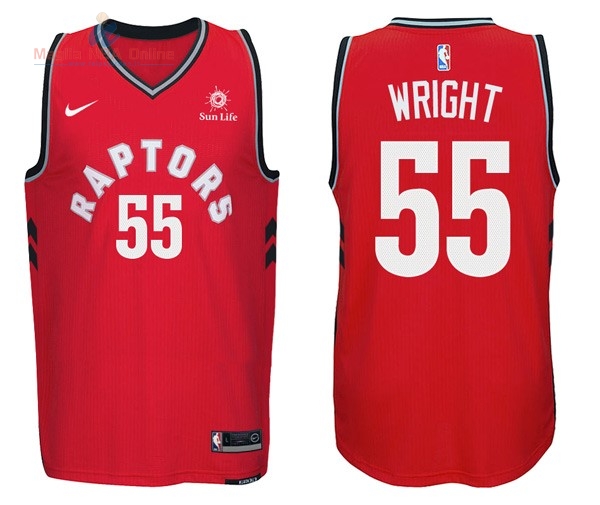 Acquista Maglia NBA Nike Toronto Raptors #55 Delon Wright Rosso