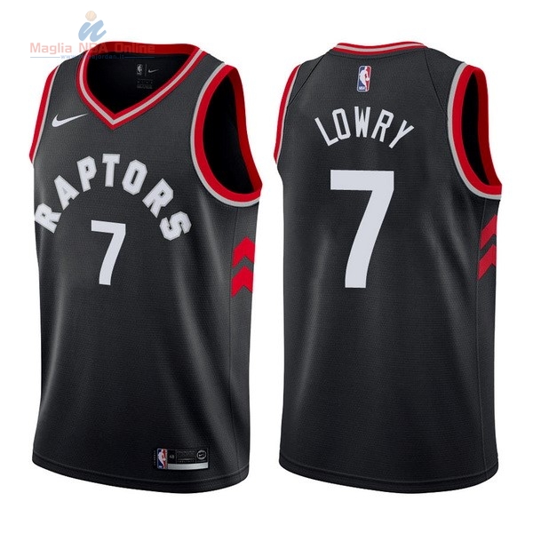 Acquista Maglia NBA Nike Toronto Raptors #7 Kyle Lowry Nero Statement