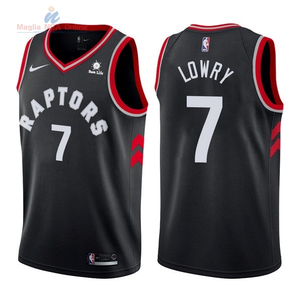 Acquista Maglia NBA Nike Toronto Raptors #7 Kyle Lowry Nero