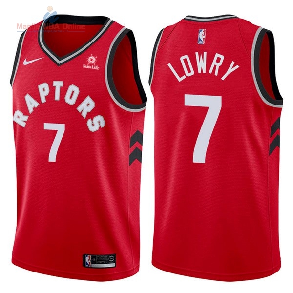 Acquista Maglia NBA Nike Toronto Raptors #7 Kyle Lowry Rosso