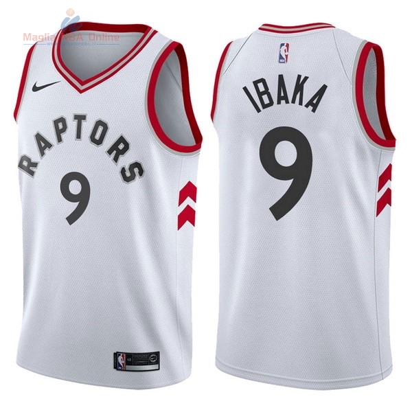 Acquista Maglia NBA Nike Toronto Raptors #9 Serge Ibaka Bianco Association