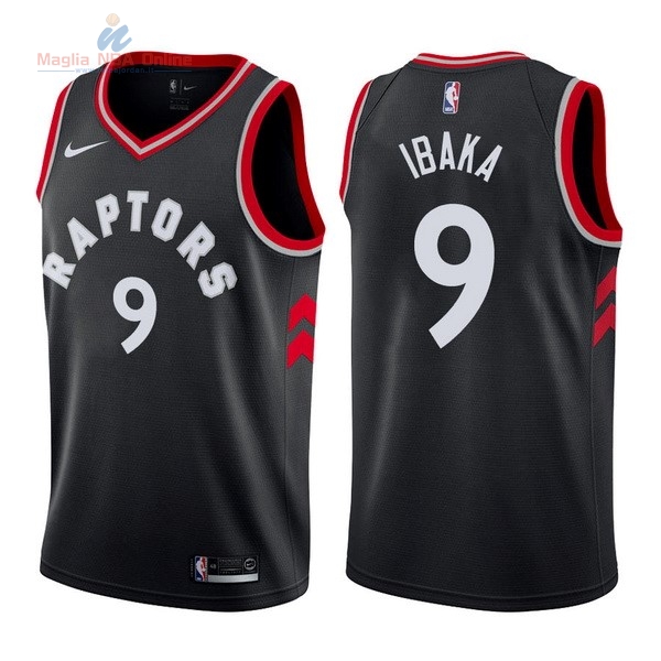 Acquista Maglia NBA Nike Toronto Raptors #9 Serge Ibaka Nero Statement