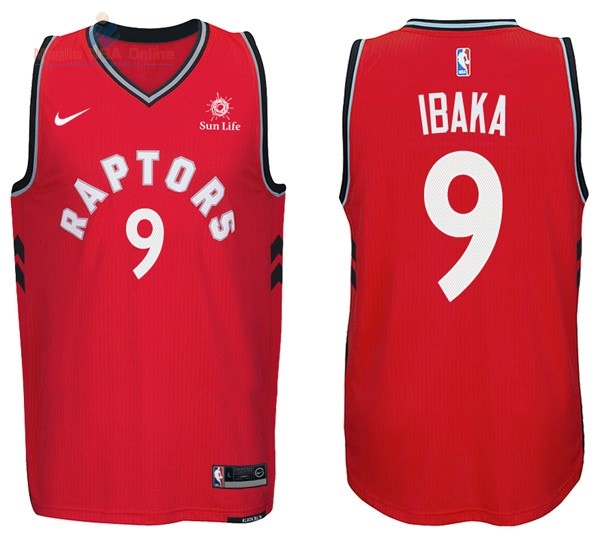 Acquista Maglia NBA Nike Toronto Raptors #9 Serge Ibaka Rosso
