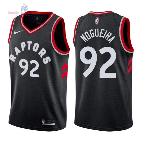 Acquista Maglia NBA Nike Toronto Raptors #92 Lucas Nogueira Nero Statement