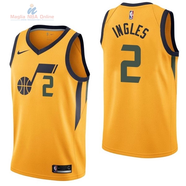 Acquista Maglia NBA Nike Utah Jazz #2 Joe Ingles Giallo Statement