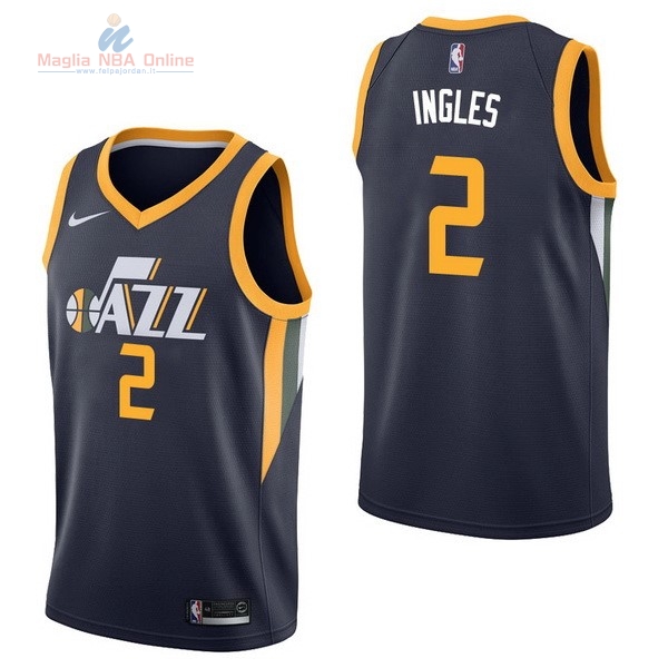 Acquista Maglia NBA Nike Utah Jazz #2 Joe Ingles Marino Icon