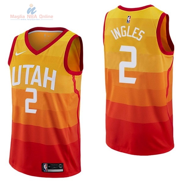 Acquista Maglia NBA Nike Utah Jazz #2 Joe Ingles Nike Giallo Città