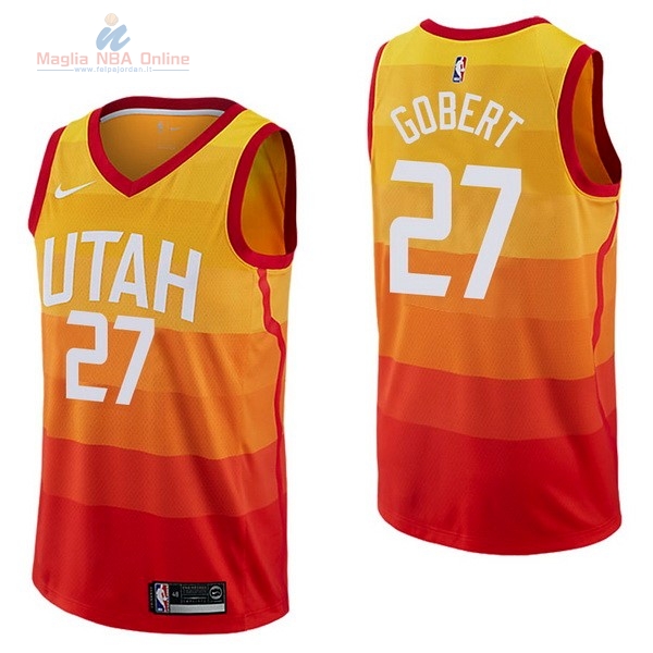 Acquista Maglia NBA Nike Utah Jazz #27 Rudy Gobert Nike Giallo Città