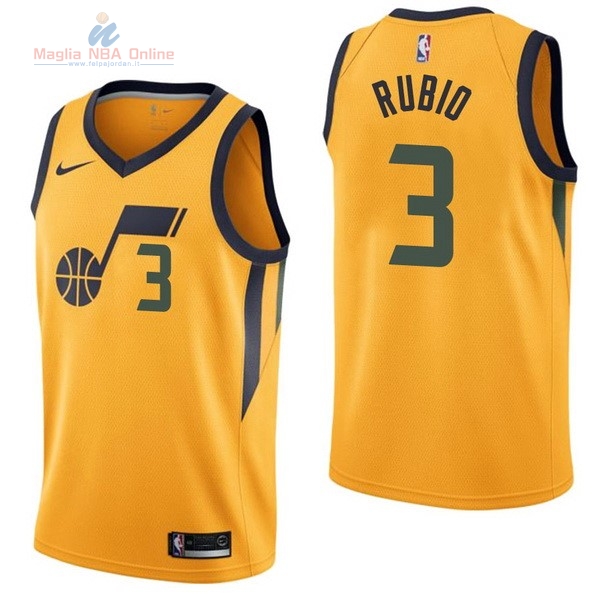 Acquista Maglia NBA Nike Utah Jazz #3 Ricky Rubio Giallo Statement