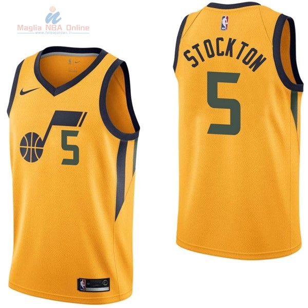 Acquista Maglia NBA Nike Utah Jazz #5 David Stockton Giallo Statement