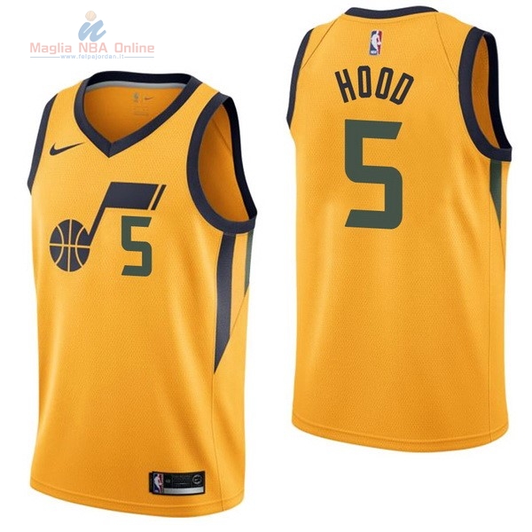 Acquista Maglia NBA Nike Utah Jazz #5 Rodney Hood Giallo Statement