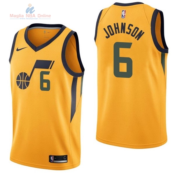 Acquista Maglia NBA Nike Utah Jazz #6 Joe Johnson Giallo Statement