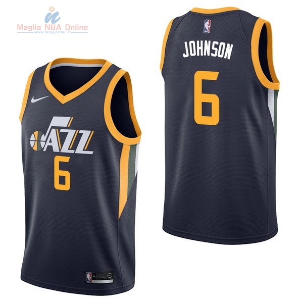 Acquista Maglia NBA Nike Utah Jazz #6 Joe Johnson Marino Icon