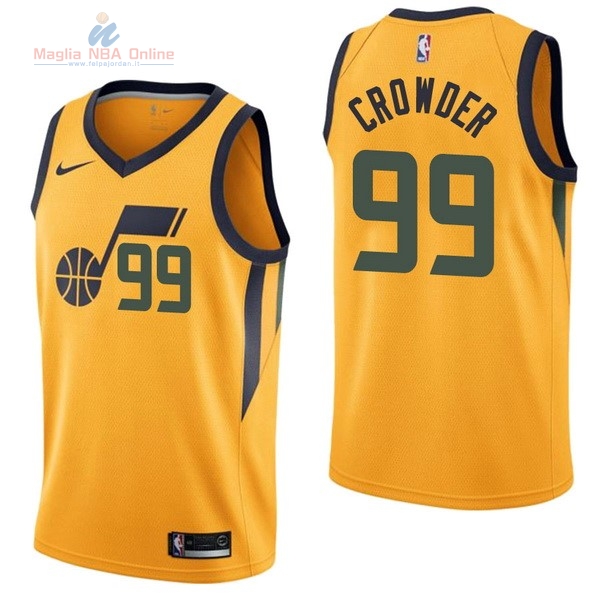 Acquista Maglia NBA Nike Utah Jazz #99 Jae Crowder Giallo Statement