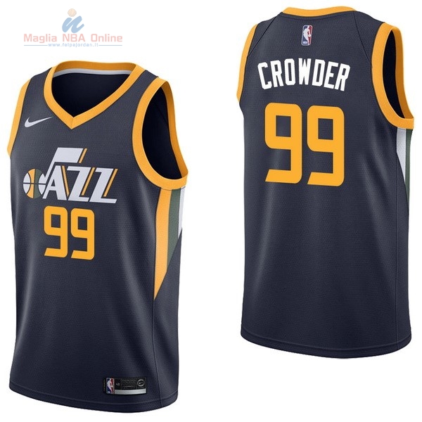 Acquista Maglia NBA Nike Utah Jazz #99 Jae Crowder Marino Icon