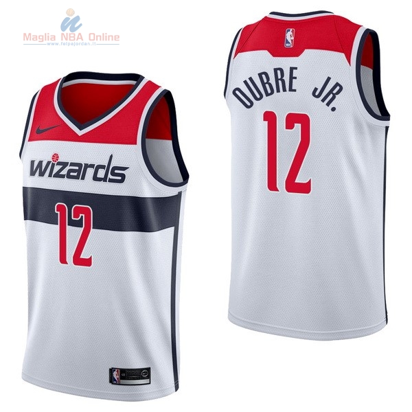 Acquista Maglia NBA Nike Washington Wizards #12 Kelly Oubre Jr Bianco Association