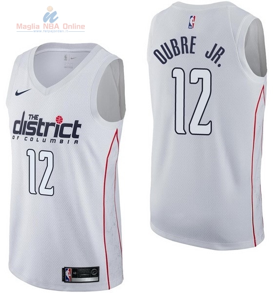 Acquista Maglia NBA Nike Washington Wizards #12 Kelly Oubre Jr Nike Bianco Città