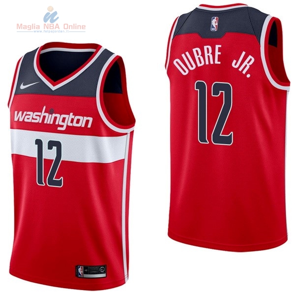 Acquista Maglia NBA Nike Washington Wizards #12 Kelly Oubre Jr Rosso Icon