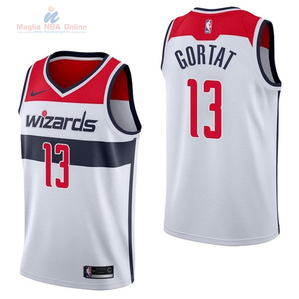 Acquista Maglia NBA Nike Washington Wizards #13 Marcin Gortat Bianco Association