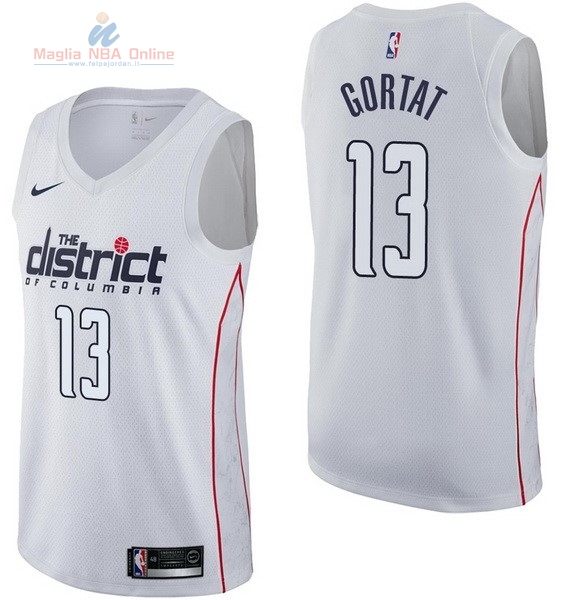 Acquista Maglia NBA Nike Washington Wizards #13 Marcin Gortat Nike Bianco Città