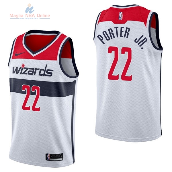 Acquista Maglia NBA Nike Washington Wizards #22 Otto Porter Jr Bianco Association