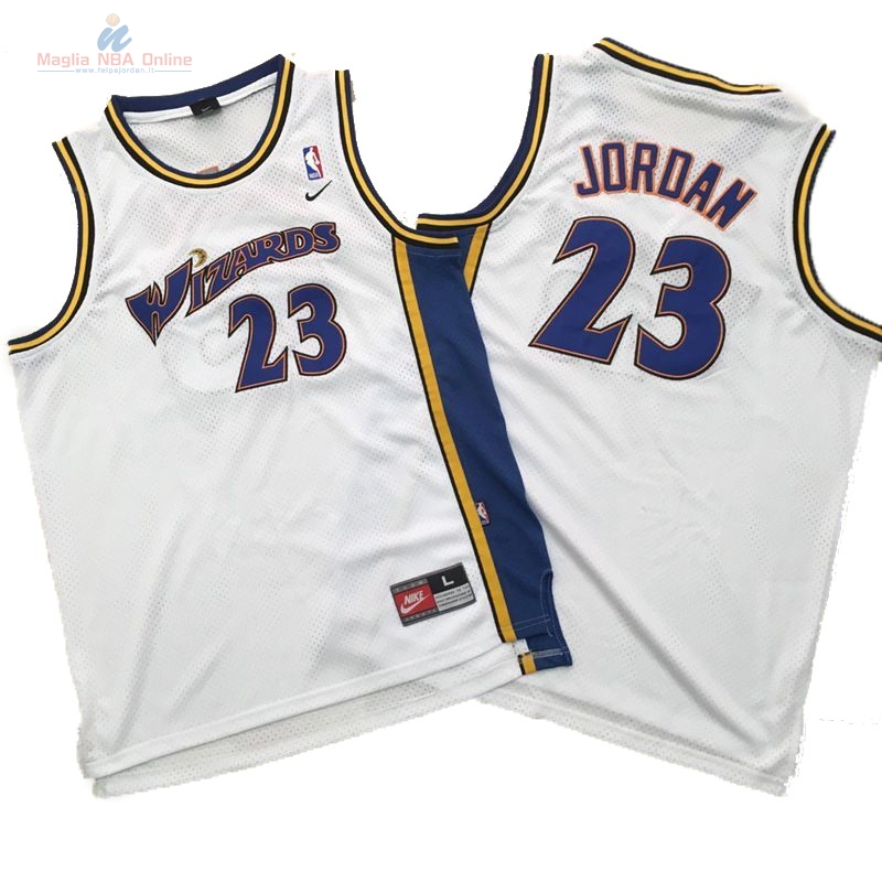 Acquista Maglia NBA Nike Washington Wizards #23 Michael Jordan Bianco