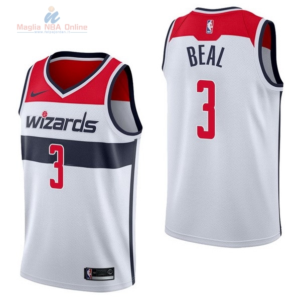 Acquista Maglia NBA Nike Washington Wizards #3 Bradley Beal Bianco Association