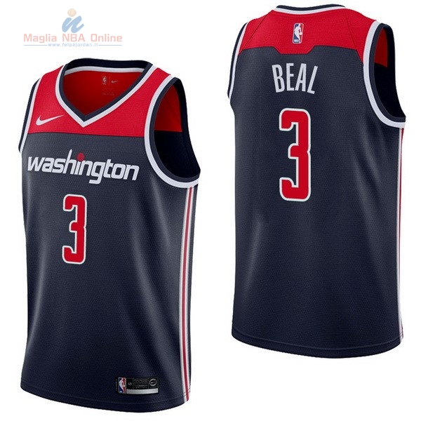 Acquista Maglia NBA Nike Washington Wizards #3 Bradley Beal Marino Statement